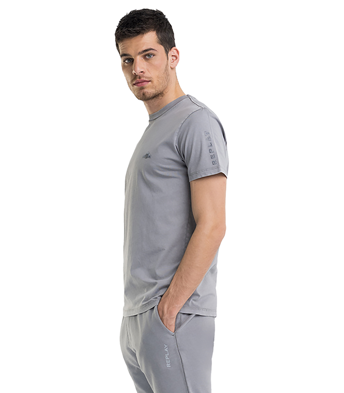 ガーメントダイ オーガニックコットンジャージーTシャツ 詳細画像 グレー 3